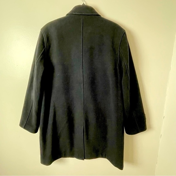 Lands' End Vintage Wool Pea Coat - Black - Size 46 - Picture 8 of 15